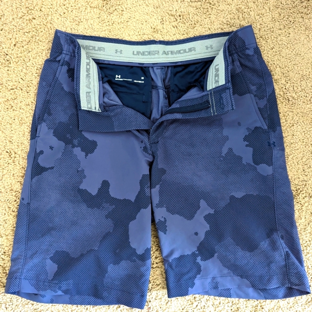 Men's Under Armour Blue Camo Golf Shorts